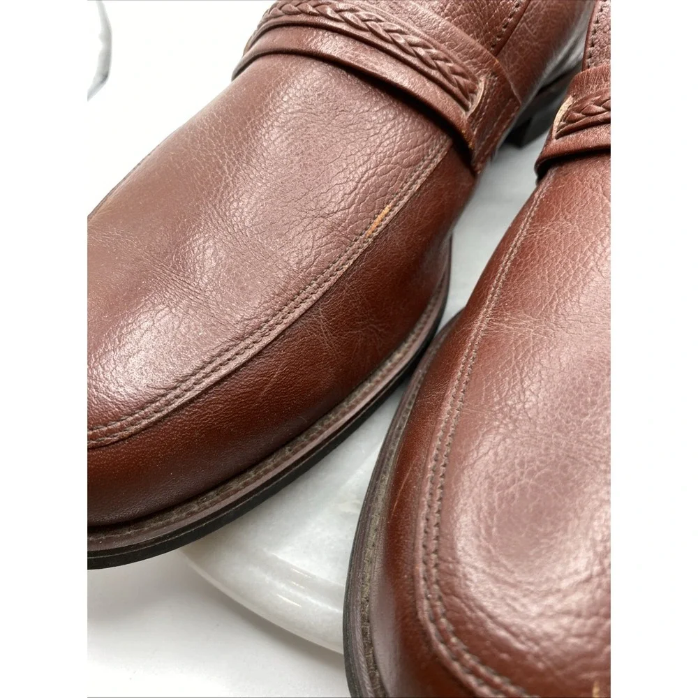 Leather Classics Slip On Loafers  Dress Shoes Neolite Heels USA  Mens Size 14 D